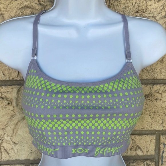 Betsy Johnson neon, yellow, and gray workout Top Tanks Size Med - Picture 1 of 10